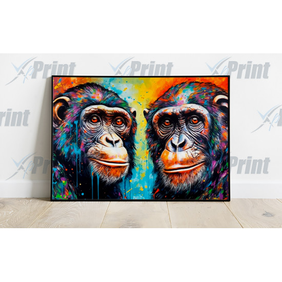 Vibrant Monkey Posers Art Print