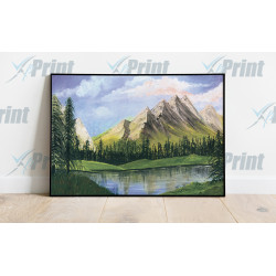 The Peaked Mountains Art Print