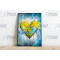 Heart of Ukraine in Blue With Small Heart Art Print