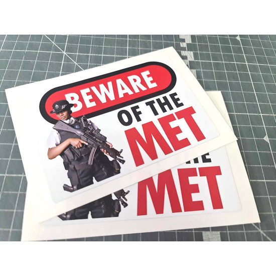Beware of the MET 3 Sticker