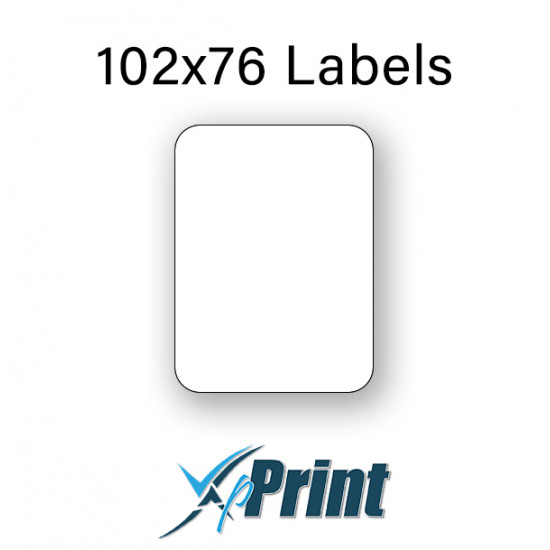 102x76 Rectangle Gloss Labels