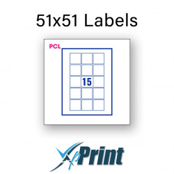 51x51 Square Labels A4 Sheet 