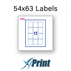 54x63 Rectangle Labels A4 Sheet 